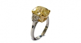 R1100 - prsten vyrobený z platiny a 18kt zlata s diamanty - foto č. 93