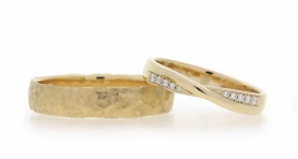 W2285-703 - snubní prsteny vyrobené ze zlata s diamanty - foto č. 247