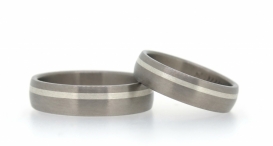 W2321-794 - snubní prsteny vyrobené z titanu a stříbra - foto č. 228