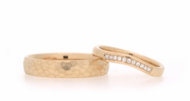 W2350-873 - snubní prsteny vyrobené z růžového zlata s diamanty - foto č. 207