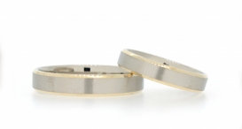 W2351-872 - snubní prsteny vyrobené ze žlutého a bílého zlata - foto č. 206
