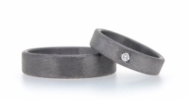 W2359-884 - snubní prsteny vyrobené z Tantalu s diamantem - foto č. 201