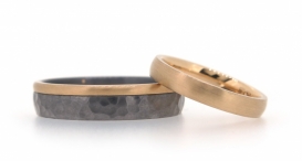 W2430-1030 - snubní prsteny vyrobené z tantalu a růžového zlata - foto č. 147