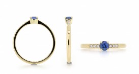 R1243d-1117 - prsten vyrobený ze zlata s tanzanitem a diamanty - foto č. 47