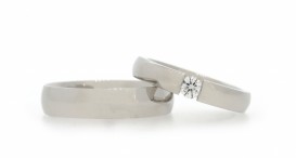 W2438-1121 - snubní prsteny vyrobené z platiny s diamantem - foto č. 144