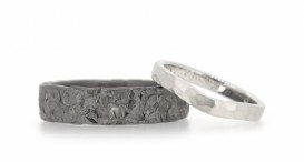 W2496-2017 - snubní prsteny vyrobené z tantalu a bílého zlata - foto č. 113