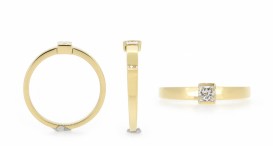R1290-1269 - prsten vyrobený ze zlata s diamantem - foto č. 22
