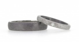 W2532-1289 - snubní prsteny vyrobené z tantalu platiny s diamantem - foto č. 78