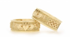 W2538-1298 - snubní prsteny vyrobené ze zlata - motiv Claddagh - foto č. 72