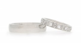 W2550-1308 - snubní prsteny vyrobené z bílého zlata s diamanty - foto č. 67