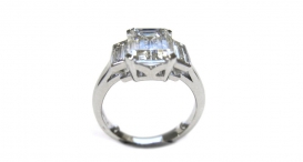 R1038 - prsten vyrobený z platiny s diamanty - foto č. 133