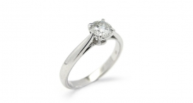 R1057 - prsten vyrobený z 18kt zlata s diamantem - foto č. 147