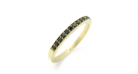 R1062-215 - prsten vyrobený ze zlata s černými diamanty - foto č. 142
