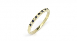 R1066-353 - prsten vyrobený ze zlata se safíry a diamanty - foto č. 143