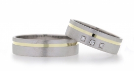 W2218 - snubní prsteny vyrobené ze zlata s diamanty - foto č. 296