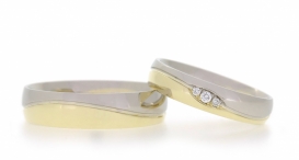 W2224-594 - snubní prsteny vyrobené ze zlata s diamanty - foto č. 291