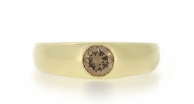 R1179-606 - prsten vyrobený ze zlata s hnědým diamantem - foto č. 68