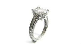 R1073 - prsten vyrobený z platiny s diamanty - foto č. 84