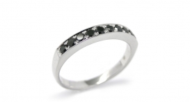 R1077 - prsten vyrobený z bílého zlata s diamanty - foto č. 131