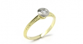 R1078 - prsten vyrobený ze zlata s diamantem - foto č. 128