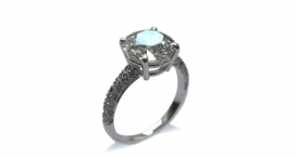 R1007 - prsten vyrobený z platiny s diamanty - foto č. 169
