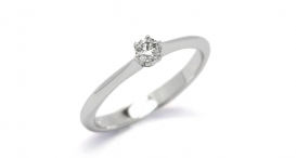 R1086-407 - prsten vyrobený z bílého zlata s diamantem - foto č. 124