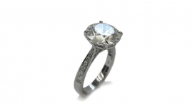 R1008 - prsten vyrobený z platiny s diamanty - foto č. 176