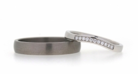 W2340 - snubní prsteny vyrobené z titanu a platiny - foto č. 144