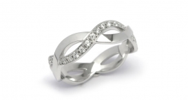 R1157 - prsten vyrobený z 18kt zlata s diamanty - foto č. 72