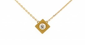 N7020 - náhrdelník vyrobený ze zlata s laboratorně vytvořeným diamantem a slinutým karbidem - foto č. 11