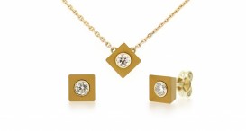 souprava 12-715 - souprava šperků vyrobených ze zlata s laboratorně vytvořenými diamanty a slinutým karbidem - foto č. 9