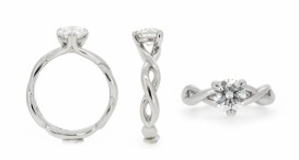 R1288-1259 - prsten vyrobený z platiny s diamantem - foto č. 17