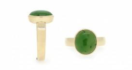 R1314-1366 - prsten vyrobený ze zlata s jadeitem - foto č. 3