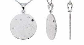 P6088d-1403 - přívěsek vyrobený z bílého zlata s diamanty - foto č. 8