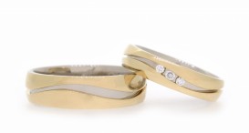 W2621-1430 - snubní prsteny vyrobené ze zlata s diamanty - foto č. 1