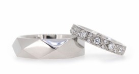 W2658-1477 - snubní prsteny vyrobené z platiny s diamanty - foto č. 16
