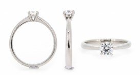 R1330-1479 - prsten vyrobený z platiny s diamantem - foto č. 9