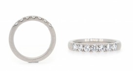 R1331-1480 - prsten vyrobený z platiny s diamanty - foto č. 8