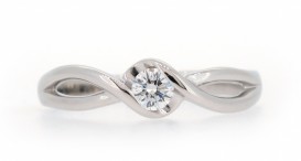 R1333-1486 - prsten vyrobený z platiny s diamantem - foto č. 6