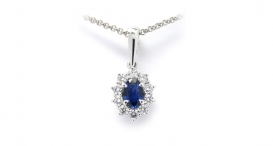 P6018 - bílé zlato, safír a diamanty - foto č. 61