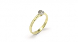 R1044 - 14kt žluté a bílé zlato, diamant - foto č. 152